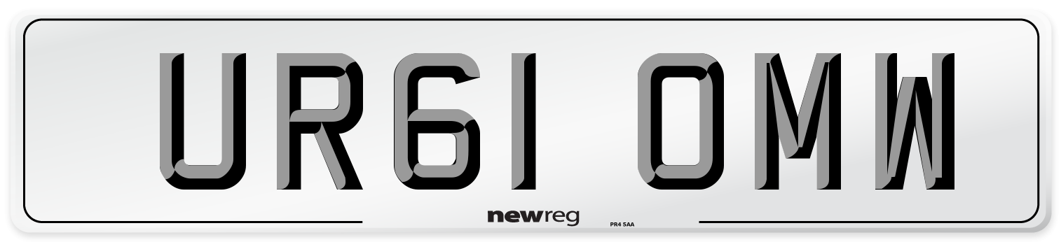 UR61 OMW Number Plate from New Reg